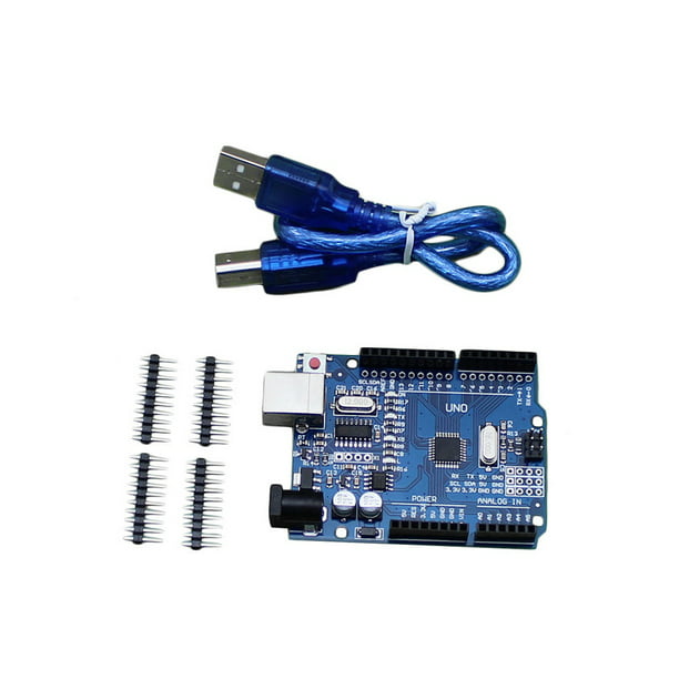 Smart Blue UNO R3 Board ATmega328P CH340G Free USB Cable For